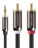 FosPower 3.5mm to RCA Cable (25FT), RCA Audio Cable