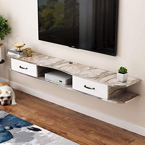 テレビ台 シンプル テレビスタンド 壁掛けテレビキャビネットウォールシェルフ浮動棚はトップボックスルータdvdプレーヤーテレビマルチメディア保管棚 ベッドルームリビングルームのテレビのコンソールテレビ棚を設定します Color 爆買い送料無料 Size E 140cm B 1cm