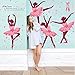 Alrens 74 x 38 Inch DIY Decor Lovely Ballet Girl Art Wall Stickers for Kids Rooms Home Decor Wall Decals Flower Bedroom Decor Butterfly Decoration Stickers Mural