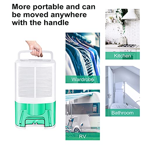 MADETEC Upgraded Dehumidifiers for Home (480 Sq.ft), Small Portable Dehumidifier with Drain Hose and 64oz Water Tank , Ideal for Basements Bedroom Bathroom Closet Kitchen RV