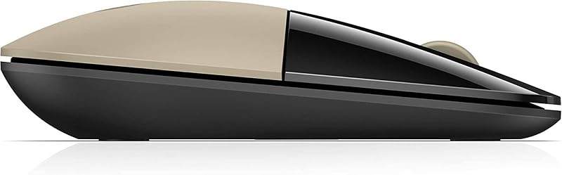 Z3700 Mouse Wireless, Sensore Preciso, Tecnologia LED Blue, 1200 DPI, 3 Pulsanti, Rotella Scorrimento, Ricevitore USB Wireless 2.4 GHz Incluso, Design Pratico e Confortevole, Oro