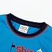 Boys Short Sleeve Cotton T-shirt with Embroidery,blue,2-6y
