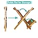 Bamboo Dish Rack, ANKO 100% Natural Bamboo 2-Tier Collapsible Dish Drying Rack Kitchen Utensil Holder, Wooden Dish Drainer. (NATURAL-1 PACK)