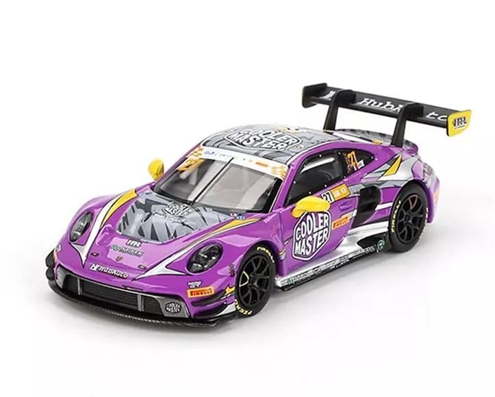 Photo 1 of Diecast Model Car Compatible with Mini GT 1:64 Porsche 911 GT3 R #27 HubAuto Racing 2023 FIA GT World Cup 70th Macau Grand Prix Limited Edition MGT00793