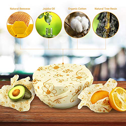 5 Reusable+Beeswax+Food+Storage+Wraps