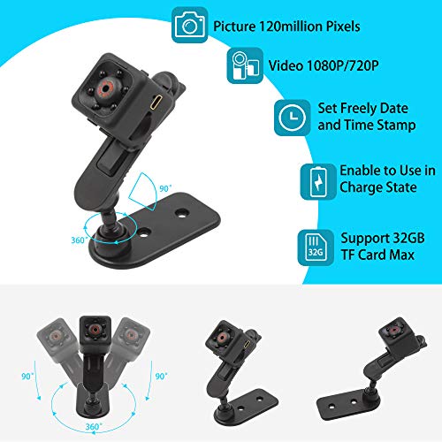 Mini Spy Camera 1080P Hidden Camera Portable Spy Cam with Night Vision