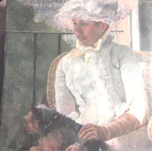 Mary Cassatt 500 Piece Puzzle 'Susan on a Balcony, Holding a Dog (Detail)' by Battle Road Press