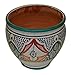 Flower Pot Moroccan Spanish Garden Drain Hole Ceramic Planter Handmade Multicolored