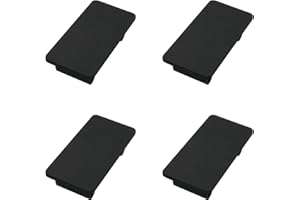 ZZHXSM 4pcs Black ABS Rectangular Rocker Switch Panel 48x24x12mm - Blank Snap-in Hole Plug Cover Bracket Filler for Standard Switch Panel Hole