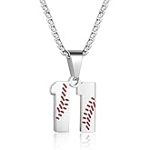 ZRAY Inspiration Baseball Jersey Number Necklace Stainless Steel Charms Number Pendant for Men Women
