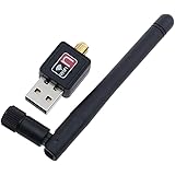 KOLPCTT Wireless-N USB WIFI 150Mbps Adapter with Antenna, for Windows XP/Vista/Win7/Win8/Mac/Linux, Black
