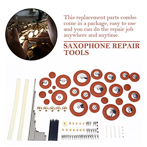Vbestlife Saxophone Repair Kit,Alto Sax Repair Maintenance Kit Set with