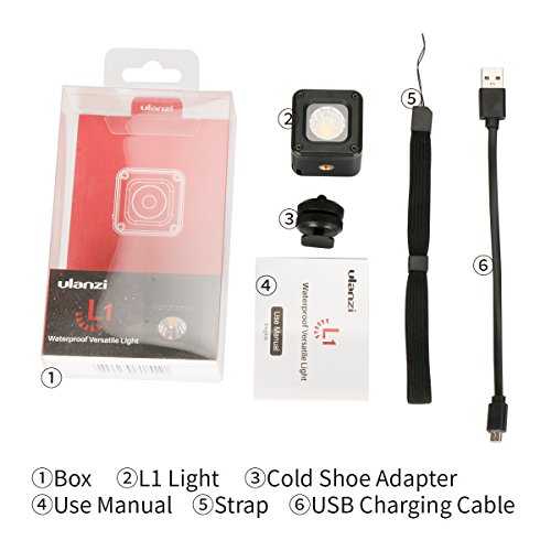 Ulanzi L1 Versatile Mini LED Light Professional Waterproof Adventure LED Lighting for Smartphone Camera Drone Photography, Video, Underwater, Bike, Camping, Compatible for DJI Gopro Canon Nikon DSLR - Thumbnail 6