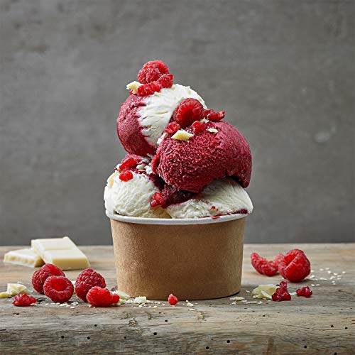 In addition to their functionality, these paper ice cream cups also have an attractive design. They come in a classic white color that will match any decor or theme. You can also customize them by adding stickers or labels to make them unique to your occasion.