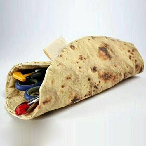 CMrtew Simulation Pizza Biscuits Stationery Collection Bag The Latest Imitation Pancake Pizza Tool Rolled Collection Bag