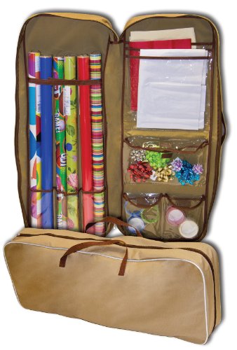 Master Craft Gift Wrap Storage Bag, Tan