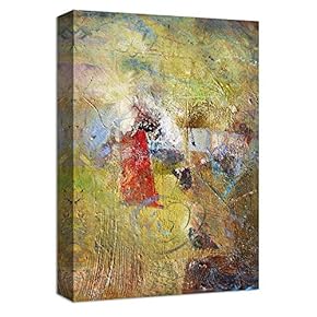 Canvas Wall Art Abstract Ink Collage Design Painting Artwork for Home Prints Framed - 12x18 inches