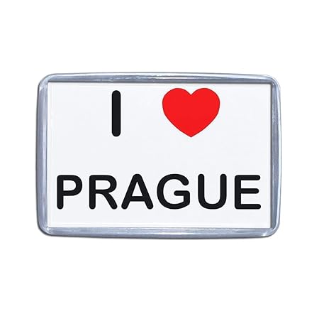 I Love Prague - Pequeño imán de nevera de plástico: Amazon.es: Hogar