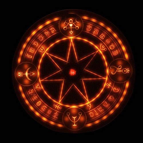 Pentagram Magic Array Wireless Charger Pad 10W Qi Fast Ultra Slim Music Charging Pad for iPhone X Xs Max Xr Charger,10W,Brown