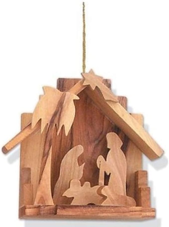 Holyland Imports Olive Wood Nativity Ornament Home & Kitchen