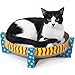 Catstages Scratch Snggle & Rest Elevated Cat Lounger and Cat Scratcher for Relaxing and Play, Includes Catnip