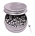 PTC Office 1/8 Inch Diameter Small Decorative Map Tacks Plastic Head Push Pins with Steel Point (Silver, 100PCS)