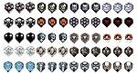 5 sets (15 pieces) of Skulls Standard Wide Size Dart Flights - Assorted Designs