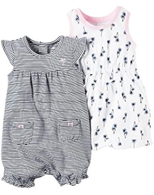 Carter's Baby Girls 2 Pk 121h241, Navy, 18M