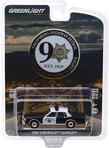Greenlight 28020-C Anniversary Collection Series 10-1989 Chevrolet Caprice Police - California Highway Patrol 90th Anniversary 1/64 Scale
