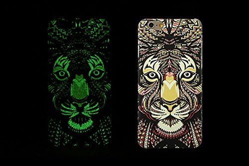 Top One Tech iphone 6 case Fashion Luminous Series the King of Beasts Deep Forest Phone Protective Shell for Iphone 6 4.7 Inch New Cell Phone Case(Yellow Lion)