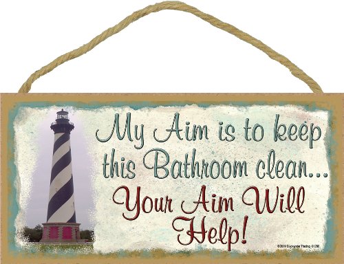 Lighthouse My Aim Is To Keep This Bathroom Clean Your Aim Will Help 5