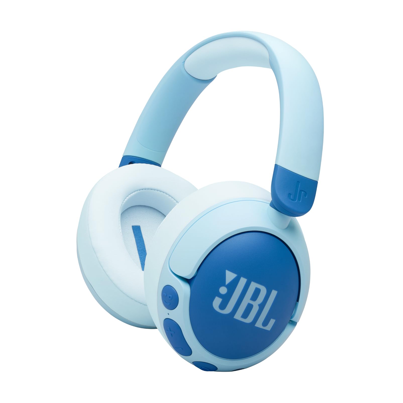 JBL Junior 470 NC, Kid-Friendly Wireless Over-Ear Bluetooth Headphones with Active Noice Cancelling, Built-In Mic, 50H Playback, JBL Safe Sound, Low Volume, Easy Controls and Sticker Set, Blue — image 1
