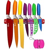 Chefcoo Kitchen All-in-One Cutlery Knife Set with Magnetic Strip and Sharpener ()