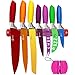 Chefcoo Kitchen Knife Set Plus Magnetic Strip and Sharpener One Cutlery Knives-Best Color Cooking Gadgets-Includes Cheese, Pizza, Paring, 14.5 x 10.9 x 1.5 inches, Red, Yellow, Blue, Green, Pink