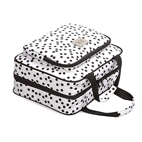 Large Polka Dot Travel Cosmetic Bag - Large Hanging Travel Toiletry And Cosmetic Organizer With Many Pockets (white polka dot) 6 Large Polka Dot Travel Cosmetic Bag - Large Hanging Travel Toiletry And Cosmetic Organizer With Many Pockets (white polka dot)