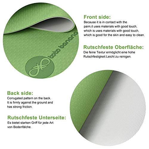 bobo-banana-Yogamatte-Gymnastikmatte-TPE-rutschfeste-Fitnessmatte-Uebungsunterlage-fuer-Fitness-Pilates-Yoga-Gymnastik-Masse-183cm-Laenge-61cm-Breite