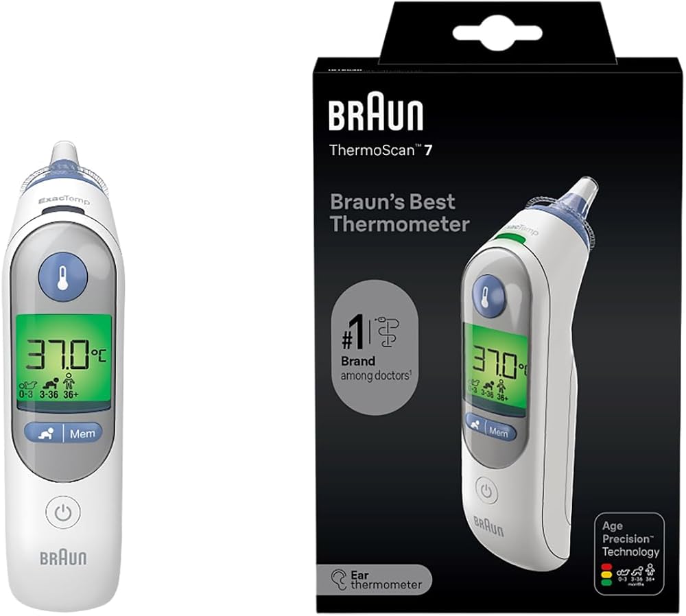 Braun ThermoScan 7 Ear Thermometer Age Precision Colour Display