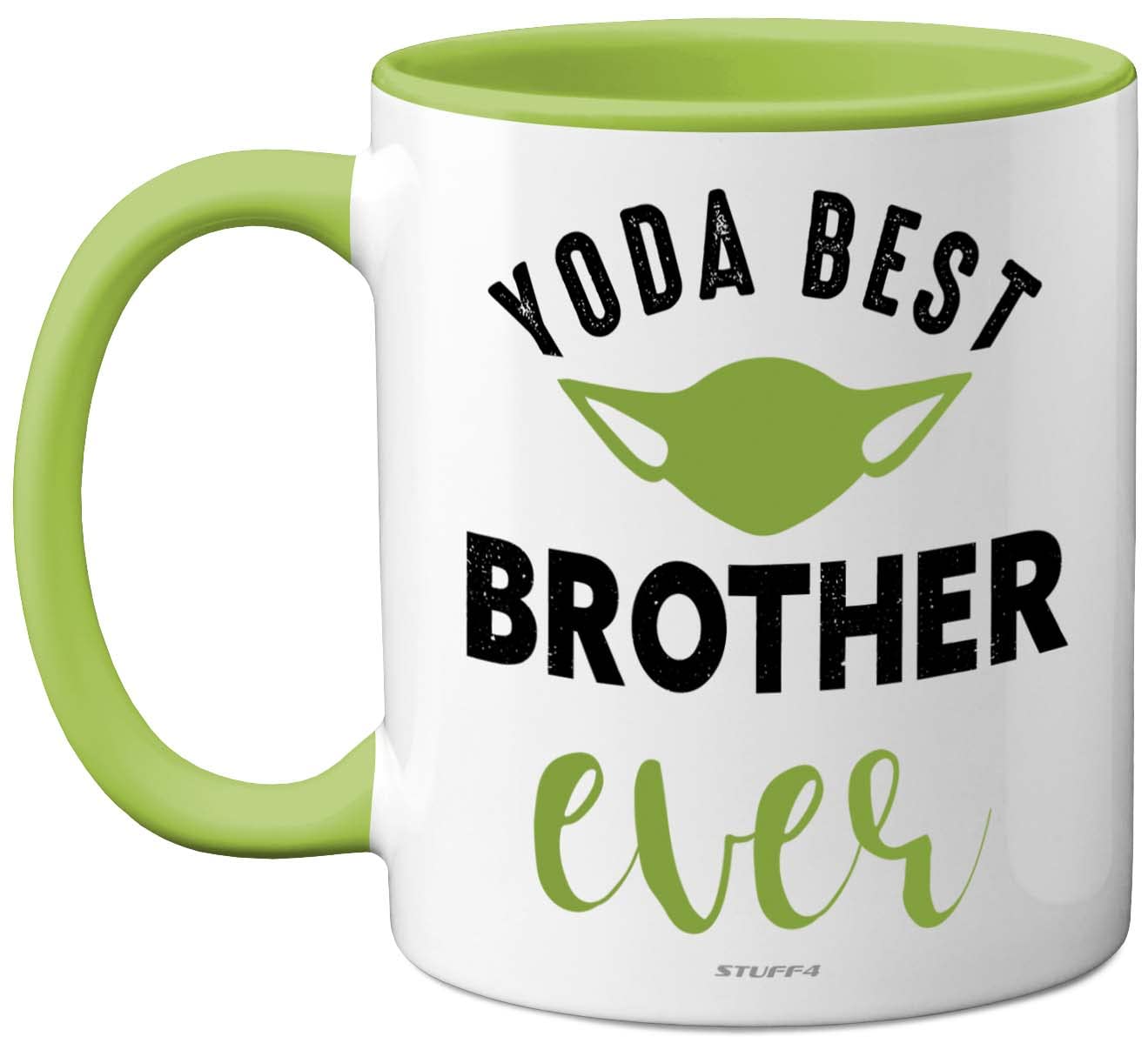 Stuff4 Yoda Best Mug - Brother Gifts from Brother Sister, 11oz Ceramic Dishwasher Safe Coffee Mugs - Perfect for Birthday, Christmas Day, Secret Santa, Borther Birthday Gifts, Cup Made in The UK