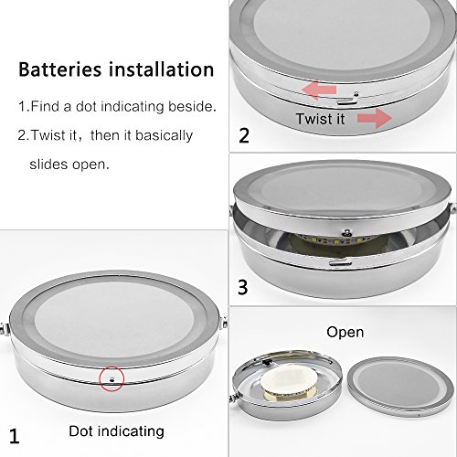 image for AMZTOLIFE Vanity Mirror with Light 10x Magnified Lighted Makeup Mirror