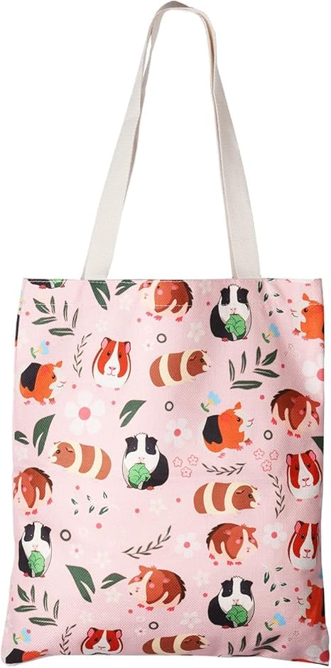 LEVLO Guinea Pig tote Bag Guinea Pig Gifts For Girls Women Gifts For Guinea Pig Lovers Cute Animal Guinea Pig tote Bag (Cotton, Guinea pig t1 uk)