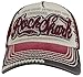 MINAKOLIFE Rock Shark Distressed Vintage Cotton Embroidered Baseball Cap Snapback Trucker Hat (Red)