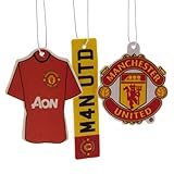 Manchester United FC Air Fresheners (Pack Of 3) (One Size) (Red)