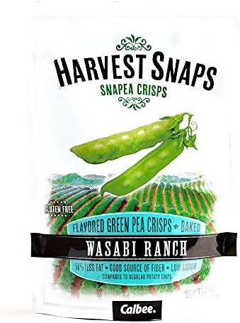 Calbee Wasabi Ranch Snapea Crisps 3.3 oz each (4 Items Per Order)