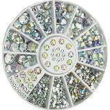 GREAT MIXED DIY SIZE GLITTER RHINESTONES CHARM 3D NAIL ART DECOR ACCESSORIES