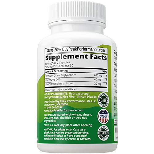 Mitochondria Maximizer with CoQ10 and Active PQQ. Best Mitochondrial