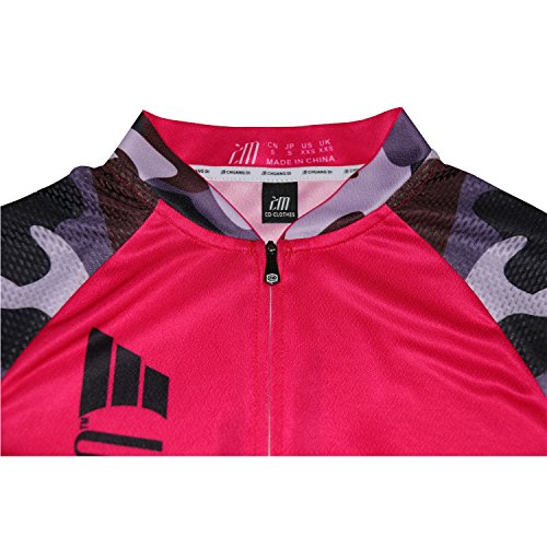 Women Short Sleeve Cycling Jersey Shirt Full-Zip Breathable Outdoor Sports Shirt Bicycle Clothes,5,Asia -L