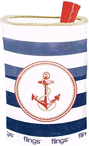 Summer 'Nautical Anchors Aweigh' Pop-Up Trash Bin (1ct)
