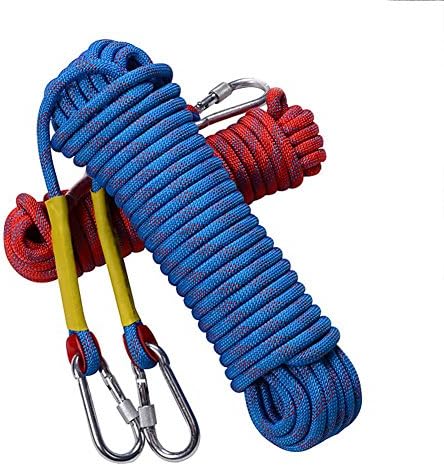 Gouptec 10mm 65ft Spool of Parachute Paracord Polyester Cord Climbing rope+Double + hood button (BLUE)