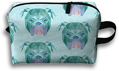 Blingy Bulldog Head Travel Bag Multifunction Portable Toiletry Bag Organizer Storage