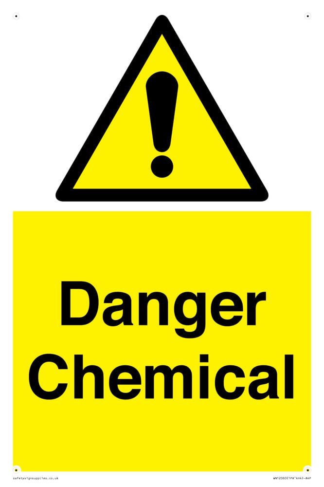 Danger Chemical Sign - 200x300mm - A4P